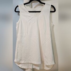 Women's Talbots White Tank Top, Size L